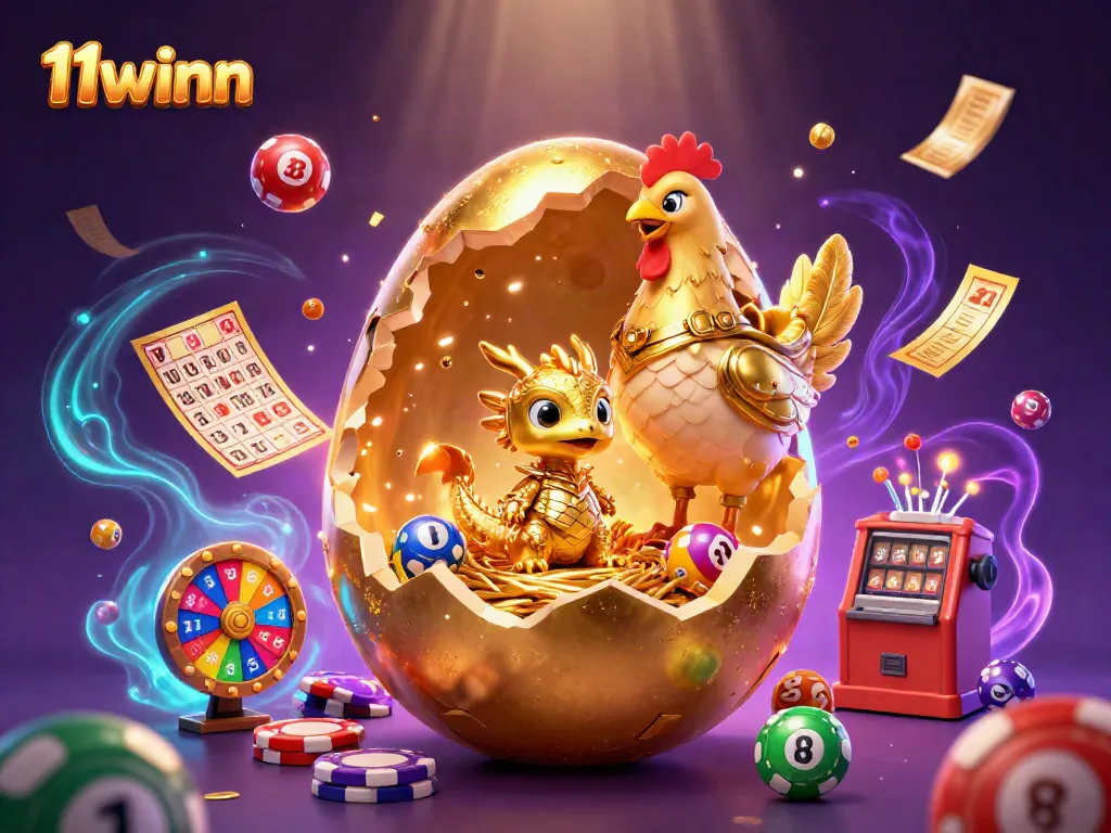 Engage in exciting gaming at 11winn, featuring vibrant visuals of a golden dragon amidst casino elements.
