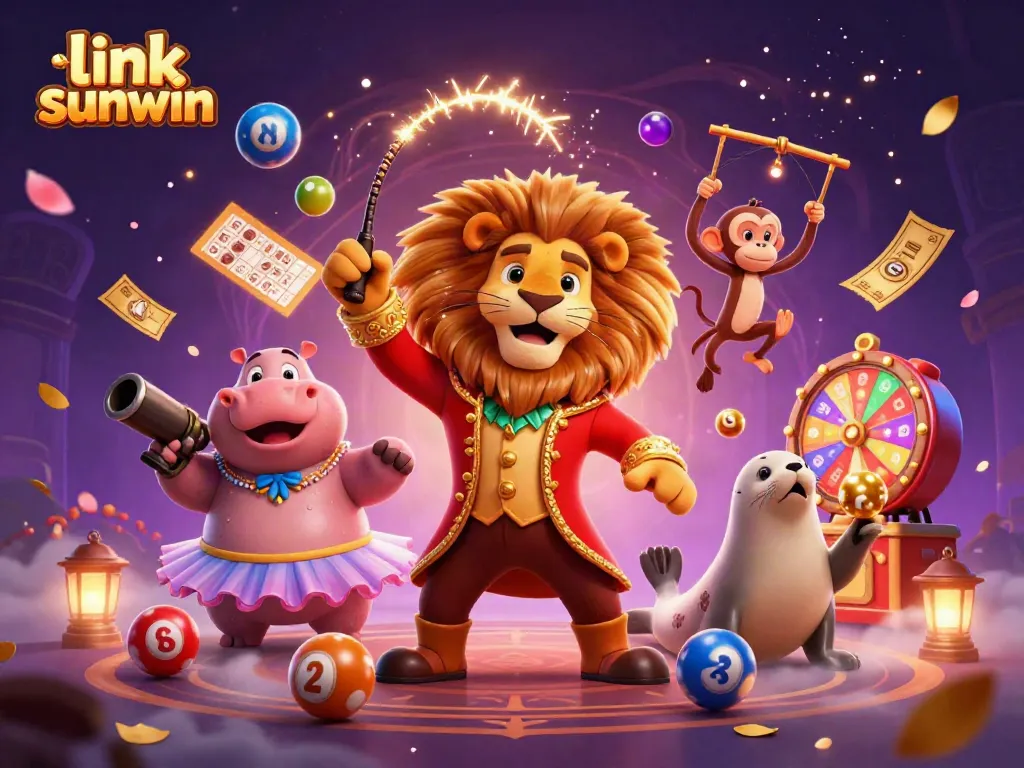 Join the fun at link sunwin with vibrant casino-themed elements and animated characters!