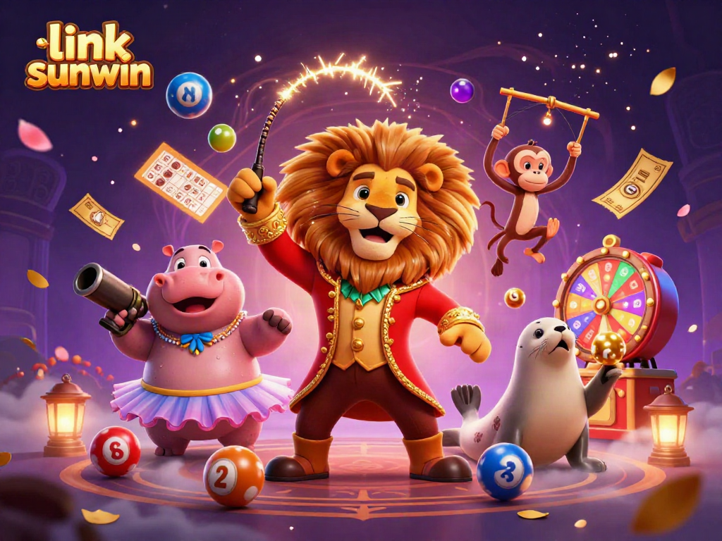 Join the fun at link sunwin with vibrant casino-themed elements and animated characters!